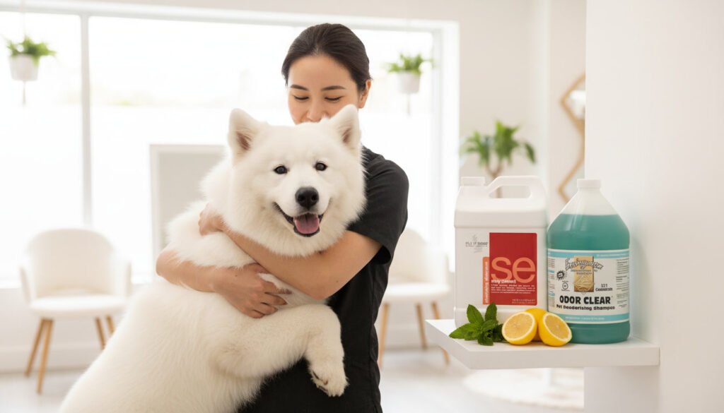Професійна косметика для видалення запаху собаки: шампунь Odor Clear та кондиціонери за типом шерсті