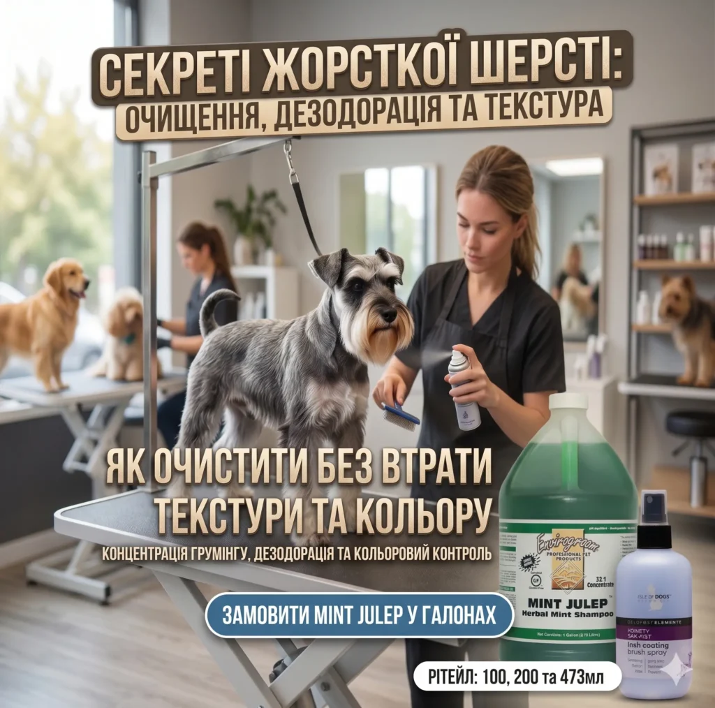 Професійний догляд за жорсткою шерстю собак з використанням Envirogroom та Isle of Dogs