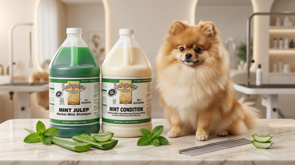 шампунь та кондиціонер Envirogroom Mint Julep для об'ємної шерсті